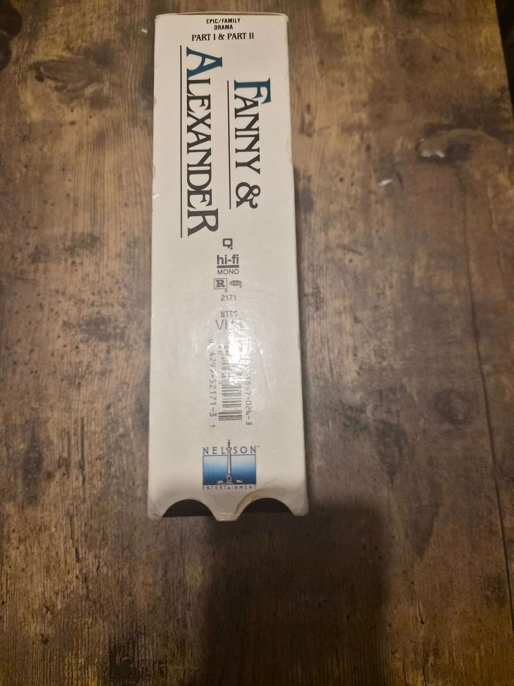 Fanny and Alexander VHS set showing the box cover with title and entertainment label.